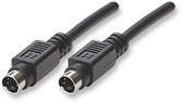 Manhattan S-Video 4 Pin 1.8m Cable Black
