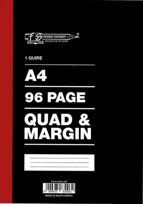 Freedom A4 Counter Book 1 Quire 96 Pages Quad And Margin