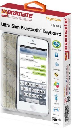Promate Syntax iPhone 5 Ultra Slim Bluetoot Keyboard with