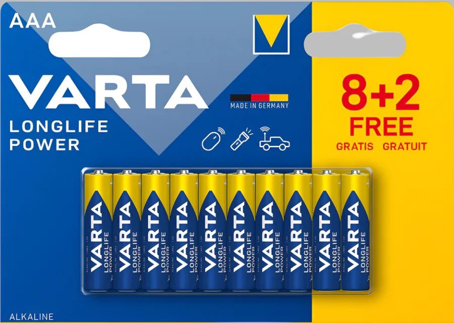 Varta LongLife Power Alkaline AAA 10 Battery