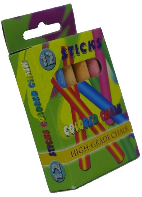 Brainware Kids Coloured Chalk Pack of 12
