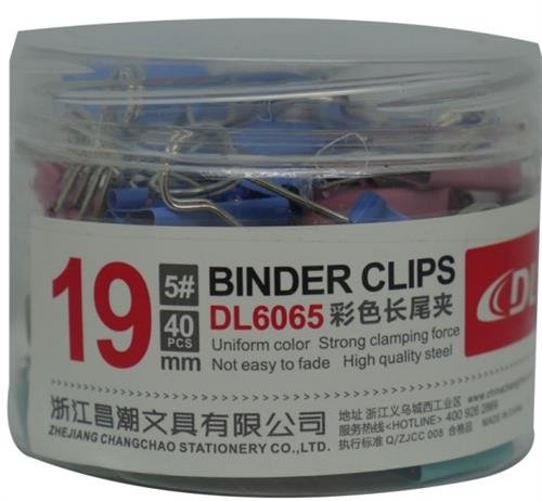 DLOffice Multicolour 19mm Binder Clips Plastic Tub