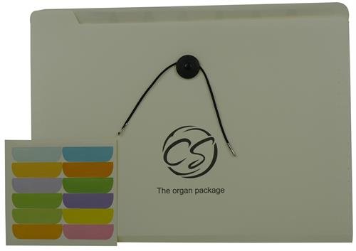 Brainware 8 Compartment Expanding File Organiser White