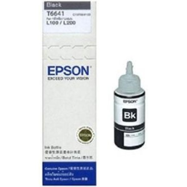 Epson T6641 Black Ink Bottle 70ml For L110 L300 L210 L355