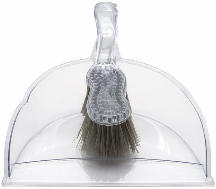 Casey Handheld Clear Dustpan And Brust Set Casey Handheld Clear Dustpan And Brust Set