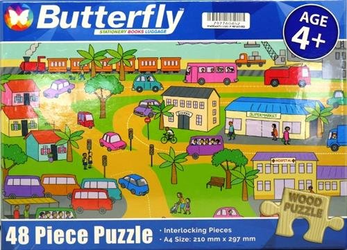 Butterfly 48pc Transport Wooden Puzzle
