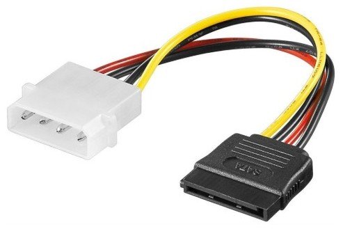 UniQue SATA Male to 4 Pin Female Molex Adapter
