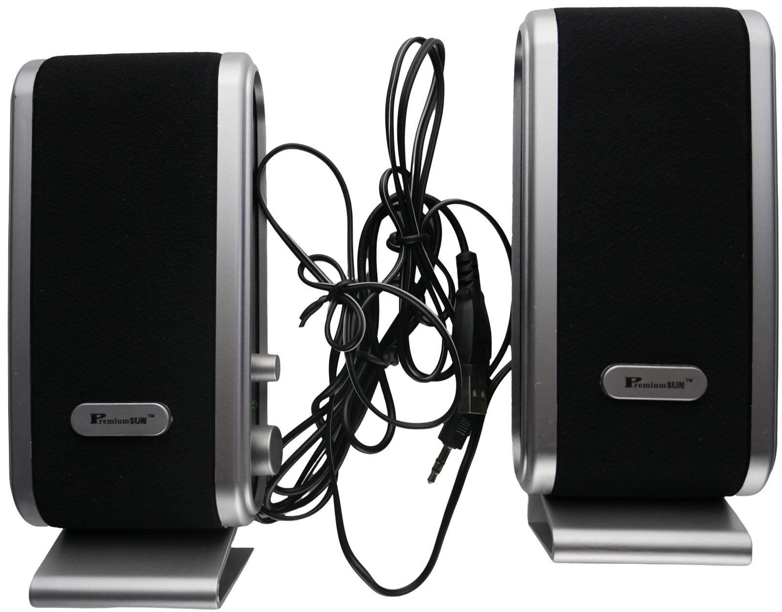 Unique USB Multimedia Speakers Black & Silver