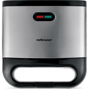 Mellerware 800W 2 Slice Non-Stick Black Sandwich Maker