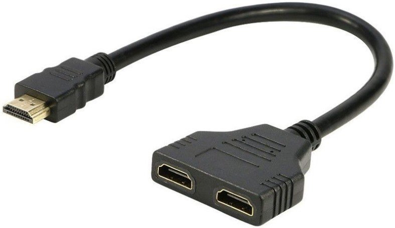 UniQue Male HDMI To Female Dual HDMI Splitter Adapter