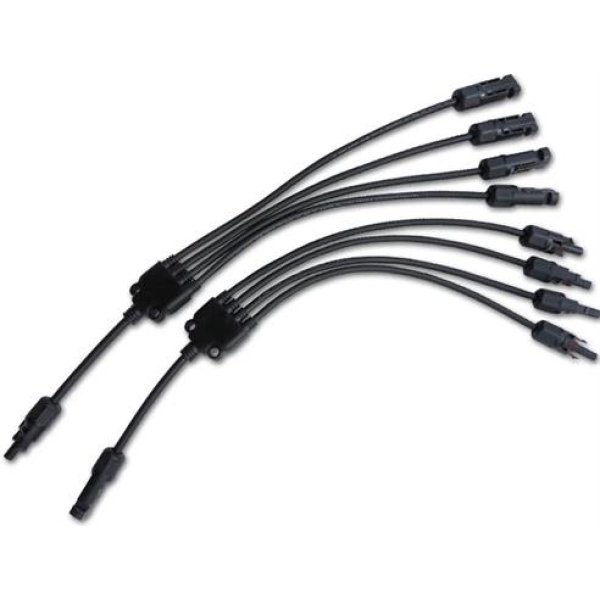 Solarix Y Connector 4 Way To 1 Way Solar Panel Combiner Cable Set